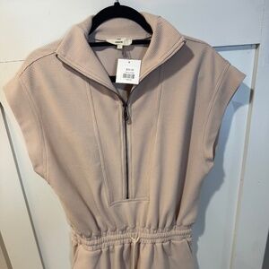 🤍 Entro Ribbed Zip-Front Romper – Size Large (NWT $59.85)